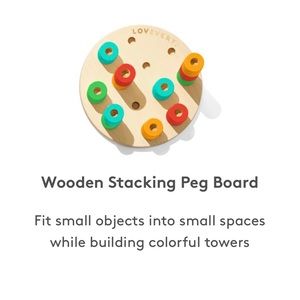 Lovevery wooden stacking peg board